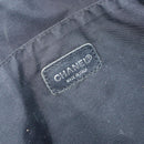 CHANEL New Travel Line Briefcase Nylon Black Silver CC Auth bs30394-18