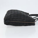 CHANEL New Travel Line Briefcase Nylon Black Silver CC Auth bs30394-3