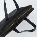 CHANEL New Travel Line Briefcase Nylon Black Silver CC Auth bs30394-6