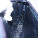 Christian Dior Trotter Canvas Pouch Navy Gold Auth bs30397-12