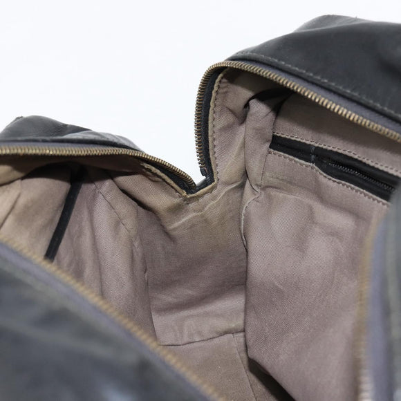 BOTTEGA VENETA INTRECCIATO Clutch Bag Leather Black Auth bs30399