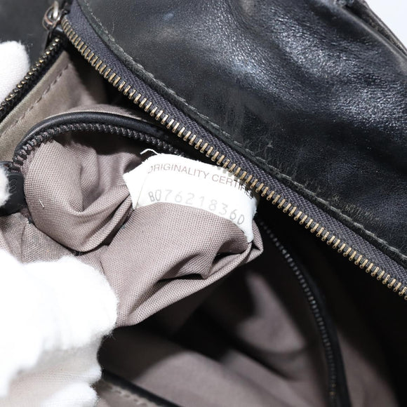 BOTTEGA VENETA INTRECCIATO Clutch Bag Leather Black Auth bs30399