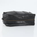BOTTEGA VENETA INTRECCIATO Clutch Bag Leather Black Auth bs30399-6