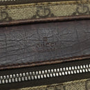 GUCCI GG Supreme Shoulder Bag PVC Brown Silver Auth bs30401-14