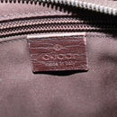 GUCCI GG Supreme Shoulder Bag PVC Brown Silver Auth bs30401-16