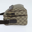 GUCCI GG Supreme Shoulder Bag PVC Brown Silver Auth bs30401-4