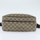 GUCCI GG Supreme Shoulder Bag PVC Brown Silver Auth bs30401-9