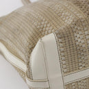 FENDI Tote Bag Canvas Beige Gold Auth bs30403-14