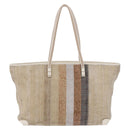 FENDI Tote Bag Canvas Beige Gold Auth bs30403-13