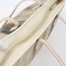 FENDI Tote Bag Canvas Beige Gold Auth bs30403-6