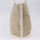 FENDI Tote Bag Canvas Beige Gold Auth bs30403-7
