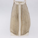 FENDI Tote Bag Canvas Beige Gold Auth bs30403-8