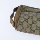 GUCCI GG Plus Supreme Clutch Bag PVC Beige Gold Auth bs30404-9