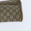 GUCCI GG Plus Supreme Clutch Bag PVC Beige Gold Auth bs30404-14