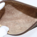 GUCCI GG Plus Supreme Clutch Bag PVC Beige Gold Auth bs30404-12