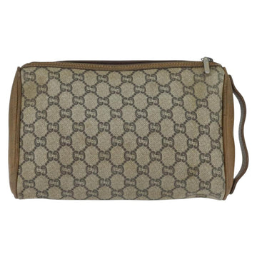 GUCCI GG Plus Supreme Clutch Bag PVC Beige Gold Auth bs30404 - 0