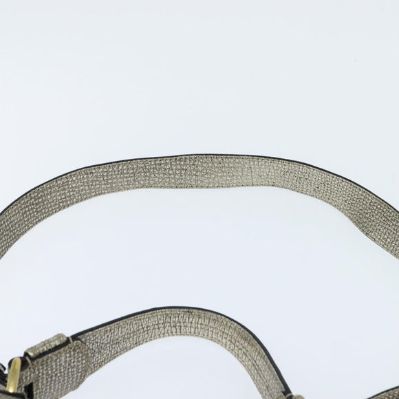 BVLGARI Leoni Handtas Leer 2way Champagne Goud Auth bs30406