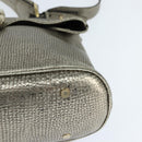 BVLGARI Leoni Handtas Leer 2way Champagne Goud Auth bs30406-16