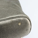 BVLGARI Leoni Handtas Leer 2way Champagne Goud Auth bs30406-10