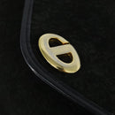 Christian Dior Trotter Canvas Chain Shoulder Bag Suede Black Gold Auth bs30407-17