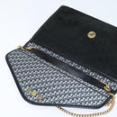 Christian Dior Trotter Canvas Chain Shoulder Bag Suede Black Gold Auth bs30407-11
