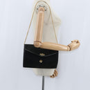 Christian Dior Trotter Canvas Chain Shoulder Bag Suede Black Gold Auth bs30407-21