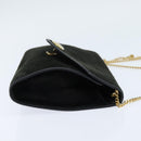 Christian Dior Trotter Canvas Chain Shoulder Bag Suede Black Gold Auth bs30407-4