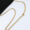 Christian Dior Trotter Canvas Chain Shoulder Bag Suede Black Gold Auth bs30407-7