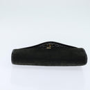 Christian Dior Trotter Canvas Chain Shoulder Bag Suede Black Gold Auth bs30407-5