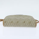 Christian Dior Honeycomb Canvas Shoulder Bag PVC Leather Beige Auth bs30408-5