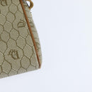 Christian Dior Honeycomb Canvas Shoulder Bag PVC Leather Beige Auth bs30408-10