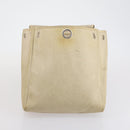 HERMES Her bag Hand Bag Canvas Coated Canvas 3 Set Beige Orange Auth bs30410-14