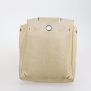 HERMES Her bag Hand Bag Canvas Coated Canvas 3 Set Beige Orange Auth bs30410-15