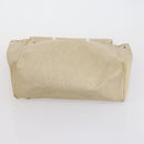 HERMES Her bag Hand Bag Canvas Coated Canvas 3 Set Beige Orange Auth bs30410-18