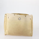 HERMES Her bag Hand Bag Canvas Coated Canvas 3 Set Beige Orange Auth bs30410-3