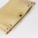 HERMES Her bag Hand Bag Canvas Coated Canvas 3 Set Beige Orange Auth bs30410-5