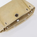 HERMES Her bag Hand Bag Canvas Coated Canvas 3 Set Beige Black Auth bs30411-12