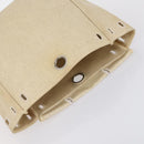 HERMES Her bag Hand Bag Canvas Coated Canvas 3 Set Beige Black Auth bs30411-19