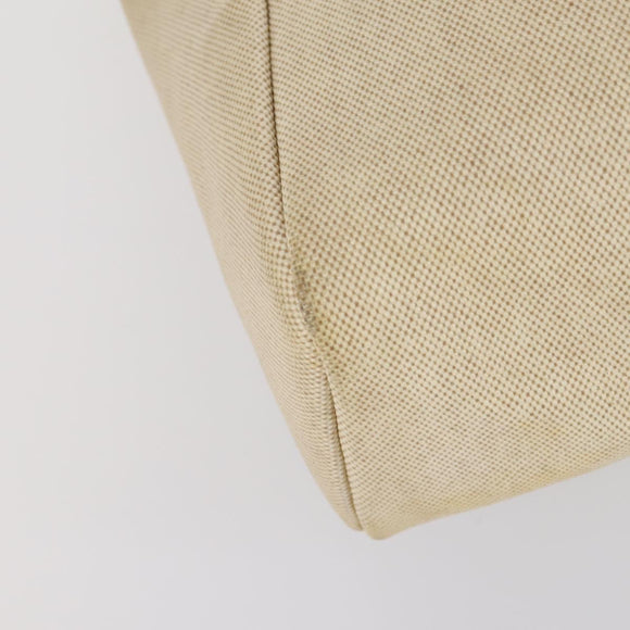 HERMES Her bag Hand Bag Canvas Coated Canvas 3 Set Beige Black Auth bs30411