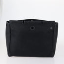 HERMES Her bag Hand Bag Canvas Coated Canvas 3 Set Beige Black Auth bs30411-3