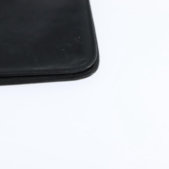 BOTTEGA VENETA INTRECCIATO Clutch Bag Leather Black Auth bs30412