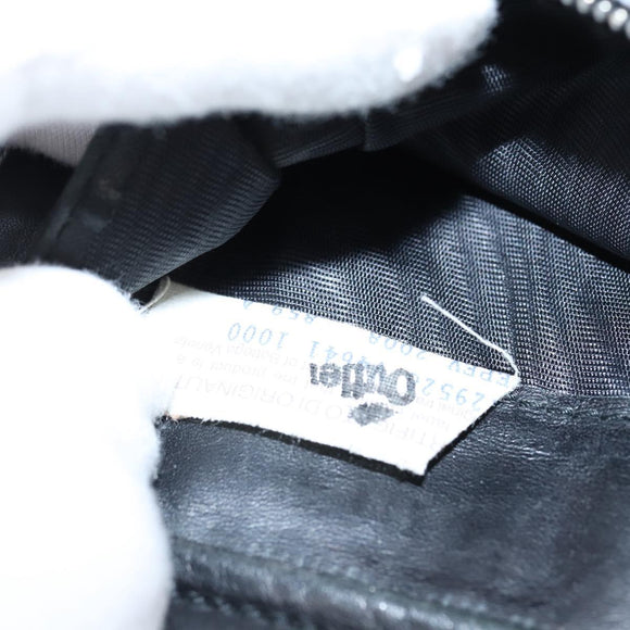 BOTTEGA VENETA INTRECCIATO Clutch Bag Leather Black Auth bs30412