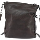 BOTTEGA VENETA INTRECCIATO Shoulder Bag Leather Dark Brown Auth bs30413-2