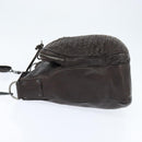 BOTTEGA VENETA INTRECCIATO Shoulder Bag Leather Dark Brown Auth bs30413-3