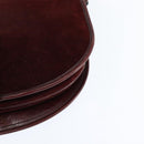 BALENCIAGA Shoulder Bag Suede Leather Bordeaux Gold Auth bs30414-16