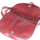 BALENCIAGA Shoulder Bag Suede Leather Bordeaux Gold Auth bs30414-10