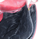 BALENCIAGA Shoulder Bag Suede Leather Bordeaux Gold Auth bs30414-18