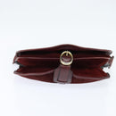 BALENCIAGA Shoulder Bag Suede Leather Bordeaux Gold Auth bs30414-5