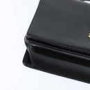 GIVENCHY Hand Bag Leather Black Gold Auth bs30415-14