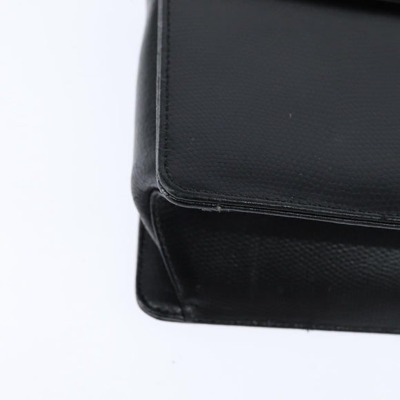 GIVENCHY Hand Bag Leather Black Gold Auth bs30415